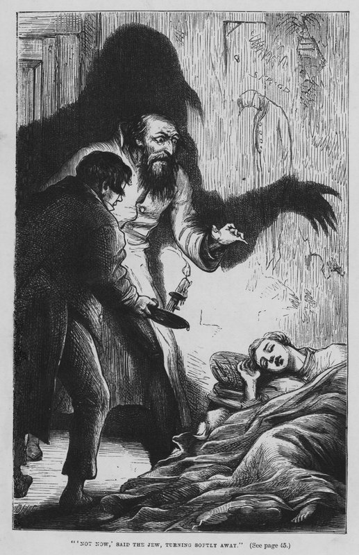 Charles Dickens tarafından Oliver Twist için illüstrasyon (gravür) by David Henry Friston