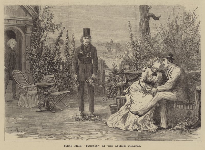 Lyceum Tiyatrosu'nda Bygones'ten bir sahne by David Henry Friston