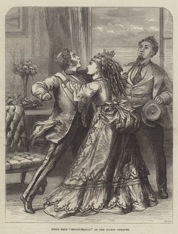 Gaiety Tiyatrosu'ndaki Shilly-Shally'den bir sahne by David Henry Friston
