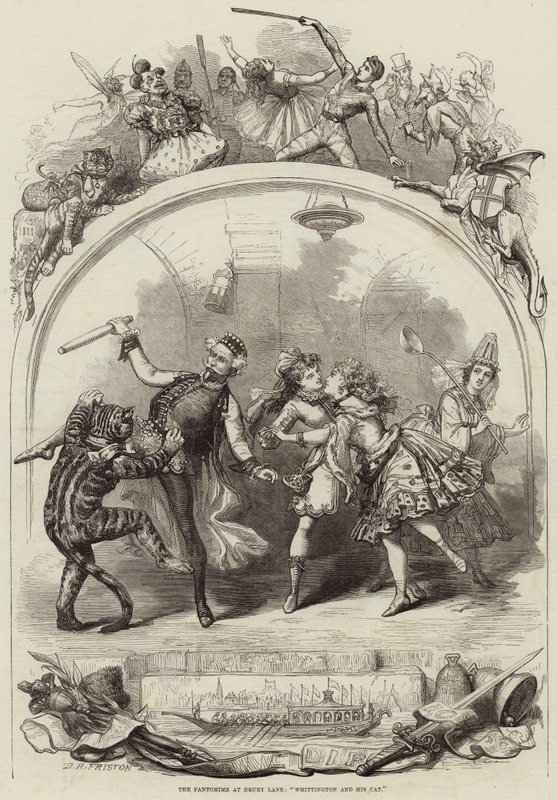 Drury Lane'deki Pandomim, Whittington ve Kedisi by David Henry Friston