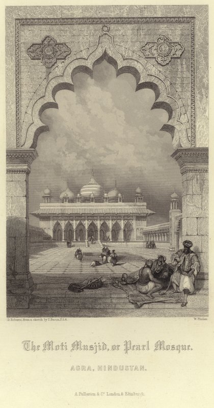 Agra'daki Moti Musjid by David Roberts