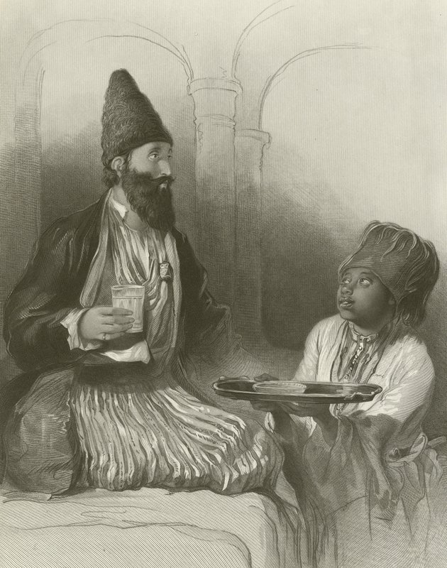 Bir Pers Prensi, Kölesi Ona Şerbet Getiriyor by David Wilkie