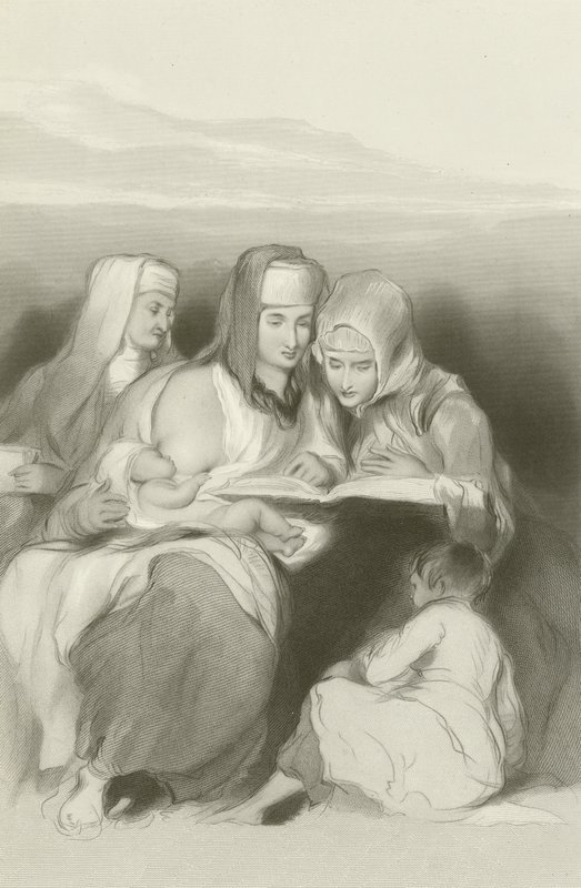 Hebrew Women Reading the Scriptures at Jerusalem  by David Wilkie