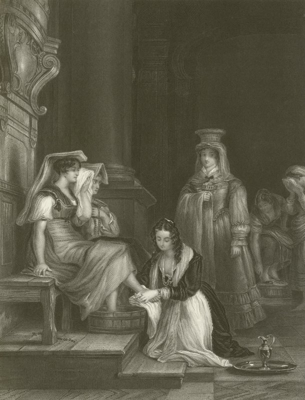 Hacıların Ayaklarını Yıkanan Prenses Doria by David Wilkie