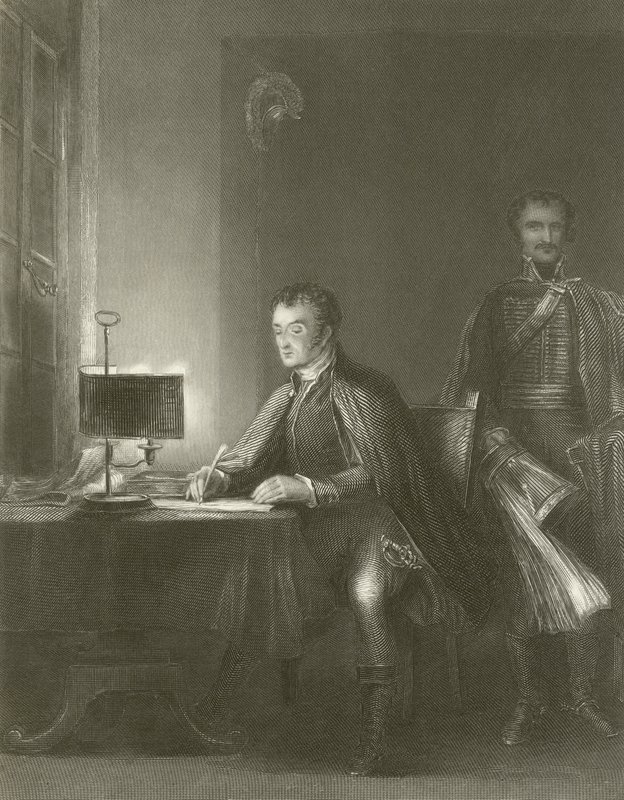 Wellington Dükü Gönderilerini Yazıyor by David Wilkie