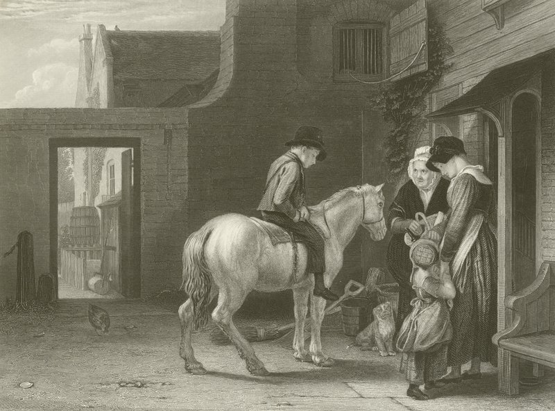ayak işi yapan çocuk by David Wilkie