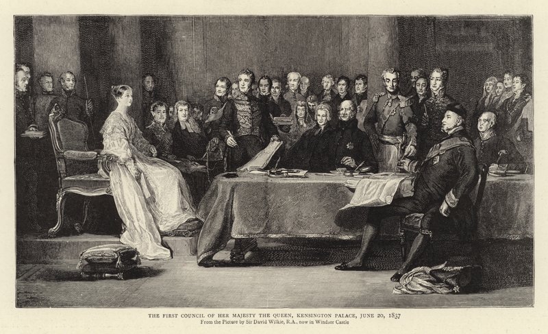 Majesteleri Kraliçe'nin Birinci Konseyi, Kensington Sarayı, 20 Haziran 1837 by David Wilkie