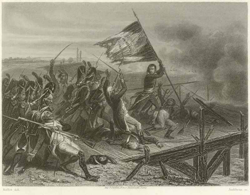 Arcole Köprüsü Savaşı by Denis Auguste Marie Raffet