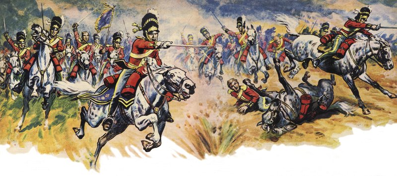 "Onların içine, Greys!" Waterloo Muharebesi