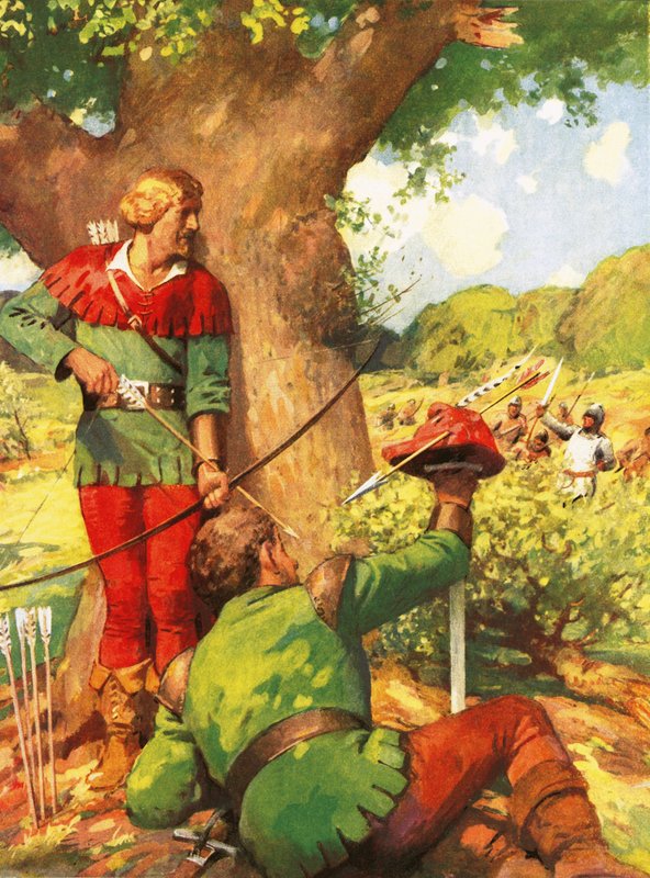 Robin ve Küçük John Normanların kafasını karıştırıyor by Derek Charles Eyles