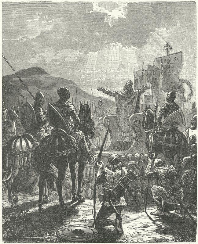 Albigensian Haçlı Seferi vaaz veren Papa III. by Diogene Ulysse Napoleon Maillart