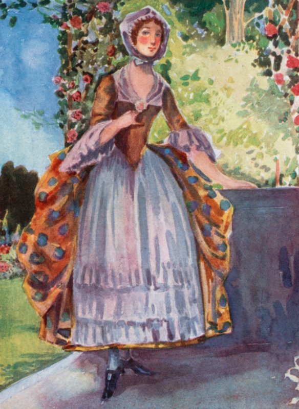 George II 1727-1760 Zamanının Bir Kadını by Dion Clayton Calthrop