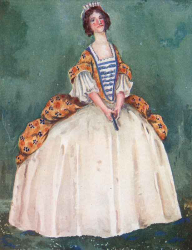 Kraliçe Anne 1702-1714 Zamanının Bir Kadını by Dion Clayton Calthrop