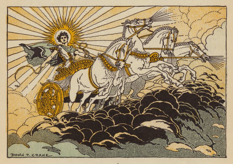 Phaethon, Yunan mitolojisinin tanrısı (renkli taş) by Donn P. Crane
