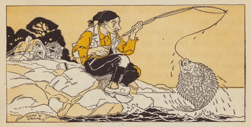 Balıkçı ve Karısı, Alman peri masalı (renkli taş) by Donn P. Crane