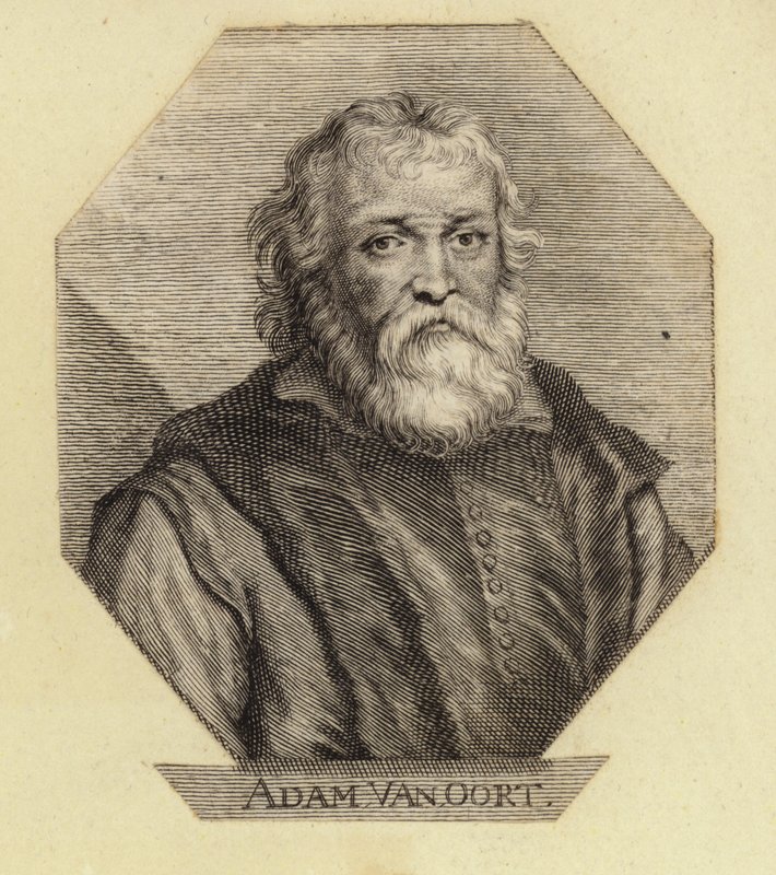 Adam Van Oort, Belçikalı bir sanatçı olan Adam van Noort olarak doğdu. Johann Georg Waldreich tarafından oyulmuş by Dutch School