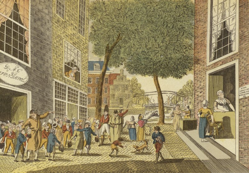 Okuldan çıkan çocuklar, 1812 by Dutch School
