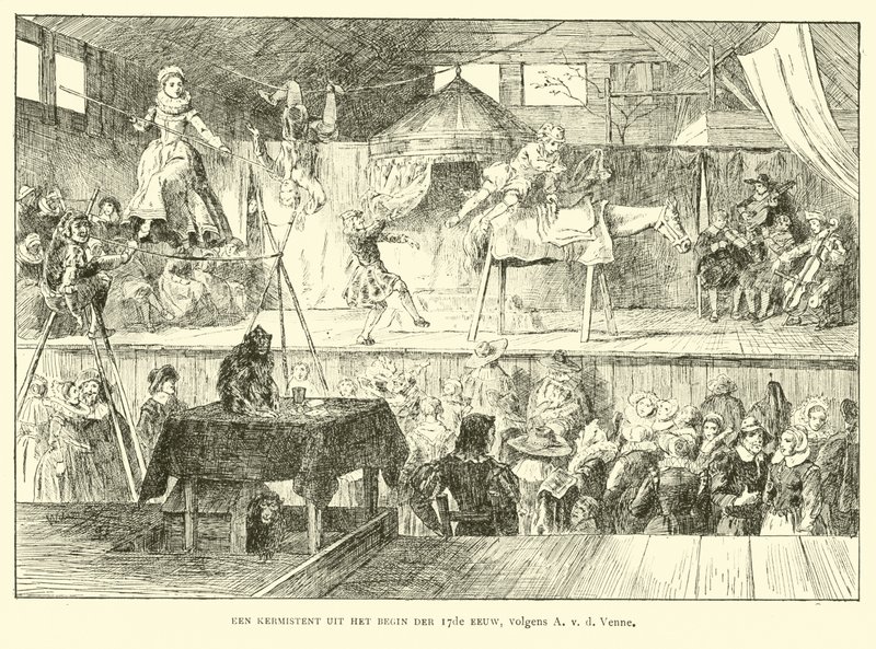 Panayır çadırı, Hollanda, 17. yüzyılın başlarında by Dutch School