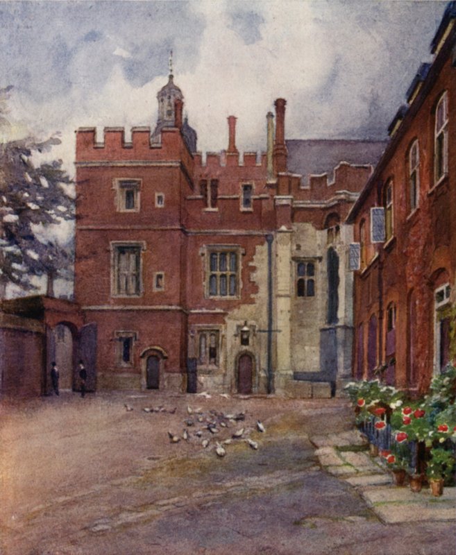 Eton: The Old Brewhouse Yard (renkli taş) by E. D. Brinton