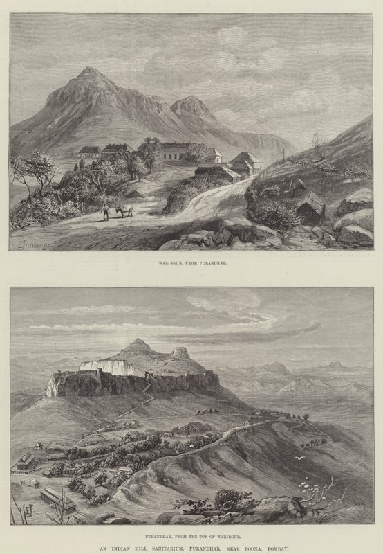 Bir Indian Hill Sanatoryumu, Purandhar, Poona, Bombay yakınlarında by E. Jennings