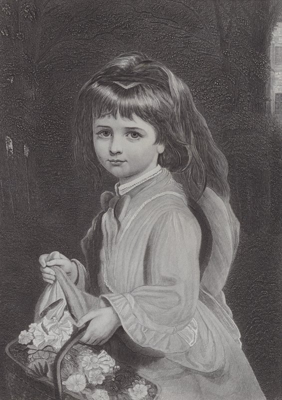 Annemin Çiçek Kızı (gravür) by Eden Upton (after) Eddis