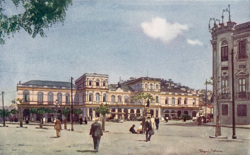 Brezilya Merkez Demiryolu Terminali, Rio de Janeiro (renkli taş) by Edgar L. Pattison