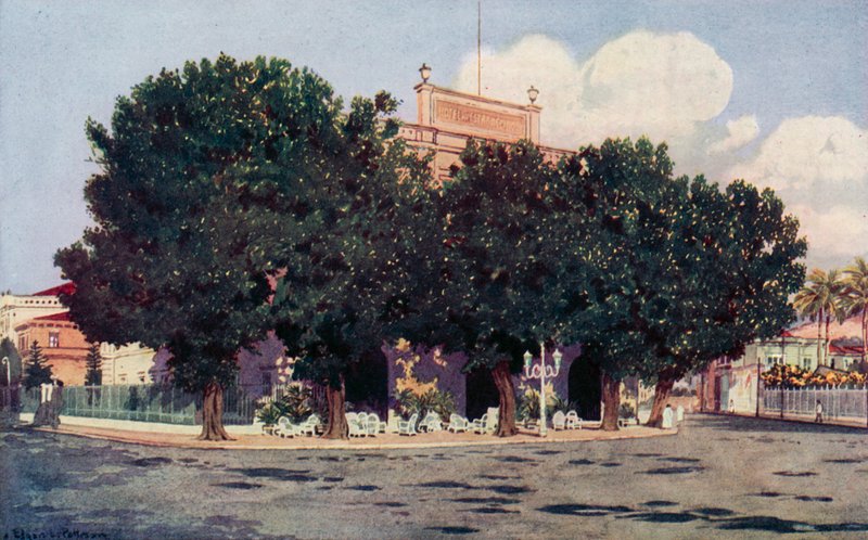 Hotel dos Estrangeiros, Resmi Rio Dünyası ve seçkin Yabancılar tarafından ziyaret edilir (renkli taş) by Edgar L. Pattison