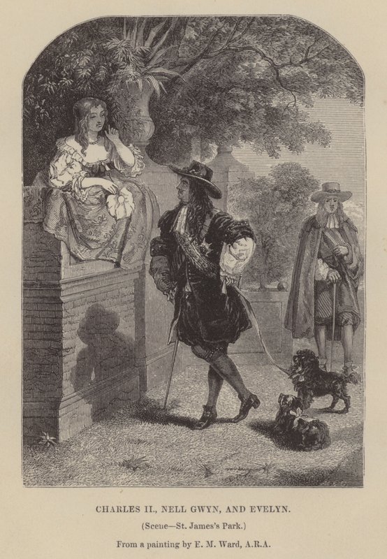 Charles II, Nell Gwyn ve Evelyn, St James