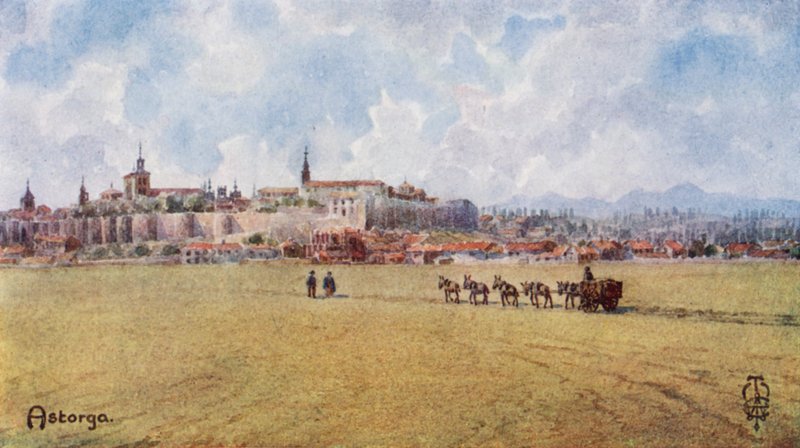 Kuzey İspanya: Astorga, Güneydoğudan (renkli taş) by Edgar T. A. Wigram