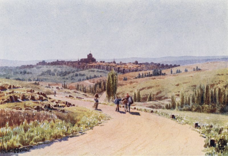 Kuzey İspanya: Avila, Kuzeybatıdan (renkli taş) by Edgar T. A. Wigram