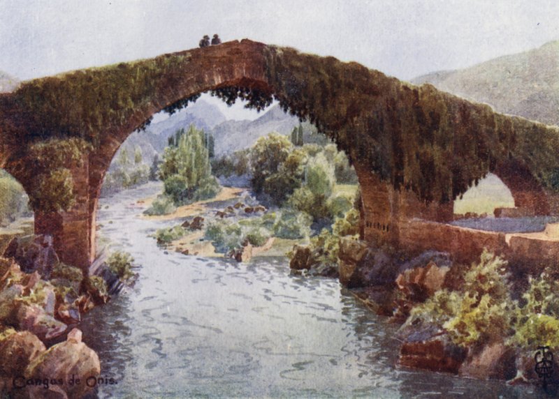 Kuzey İspanya: Sella Üzerindeki Köprü (renkli fotoğraf) by Edgar T. A. Wigram
