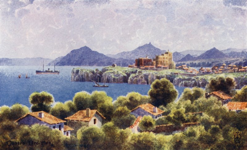 Kuzey İspanya: Castro Urdiales, Bilbao Sahil Şeridi (renkli üyeler) by Edgar T. A. Wigram