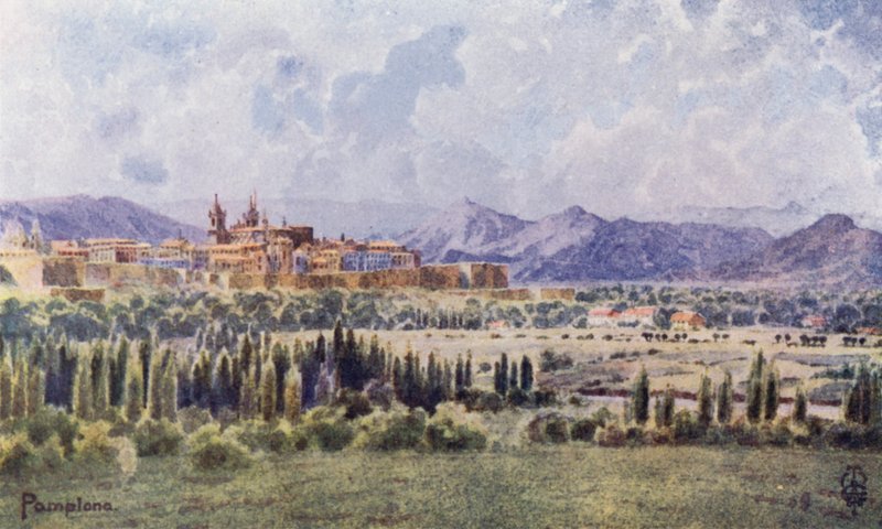 Kuzey İspanya: Pamplona, Yoldan Sınıra (renkli taş) by Edgar T. A. Wigram