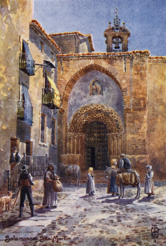 Kuzey İspanya: Salamanca, San Martin Kilisesi (renkli taş) by Edgar T. A. Wigram