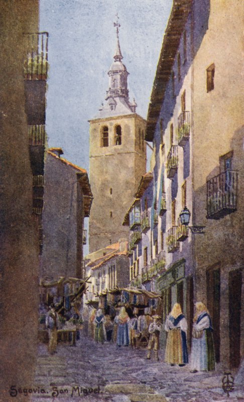 Kuzey İspanya: Segovia, San Miguel Kilisesi (renkli taş) by Edgar T. A. Wigram