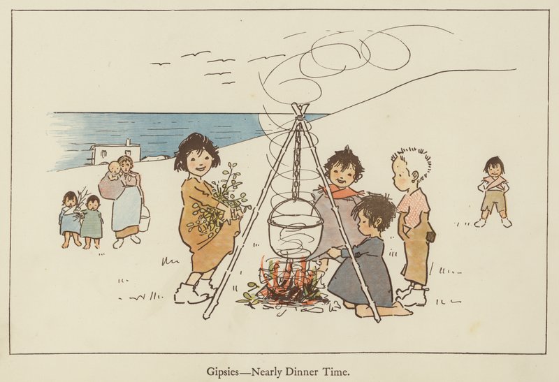 Çingeneler, neredeyse akşam yemeği zamanı by Edith Farmiloe