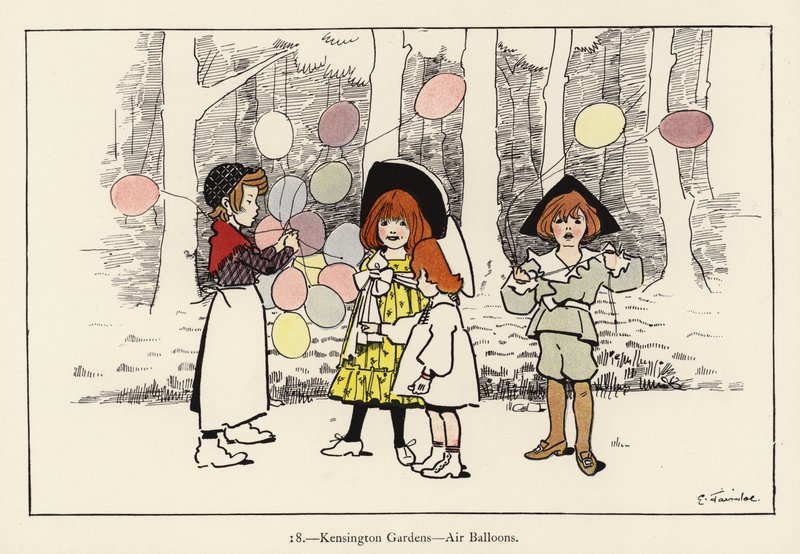 Kensington Bahçeleri, Hava Balonları by Edith Farmiloe