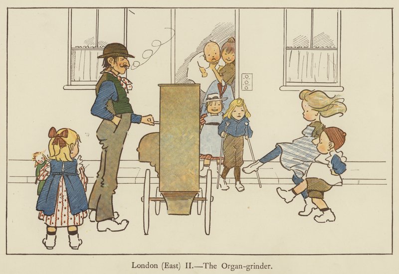 Londra (Doğu), organ öğütücü by Edith Farmiloe