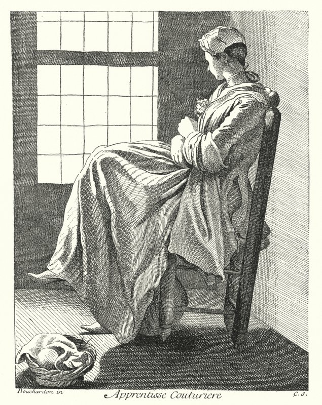 Çırak Terzi (gravür) by Edmé (after) Bouchardon