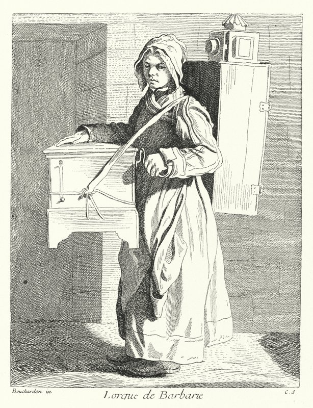 Namlu Orgu Oyuncusu (gravür) by Edmé (after) Bouchardon