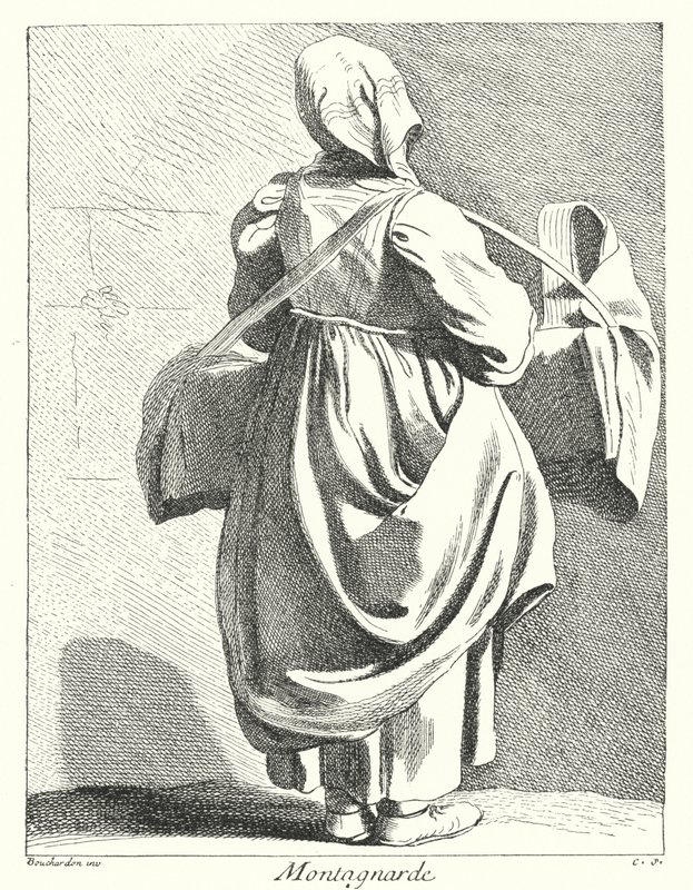 Dağlardan Gelen Kadın (gravür) by Edmé (after) Bouchardon