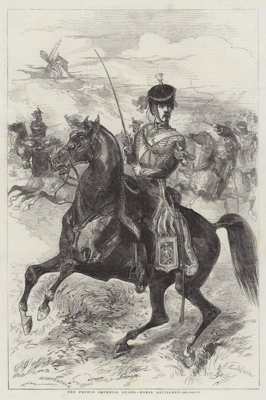 Fransız İmparatorluk Muhafızları, Atlı Topçu by Edmond Morin