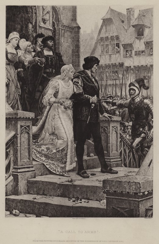 Silah çağrısı by Edmund Blair Leighton