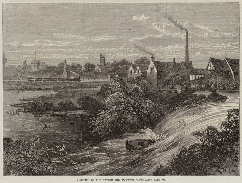 Napton ve Warwick Kanalının Patlaması by Edmund Morison Wimperis