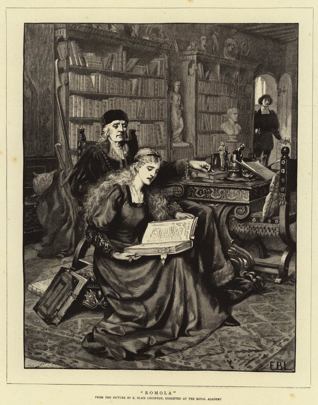 Romola (gravür) by Edmund Blair (after) Leighton