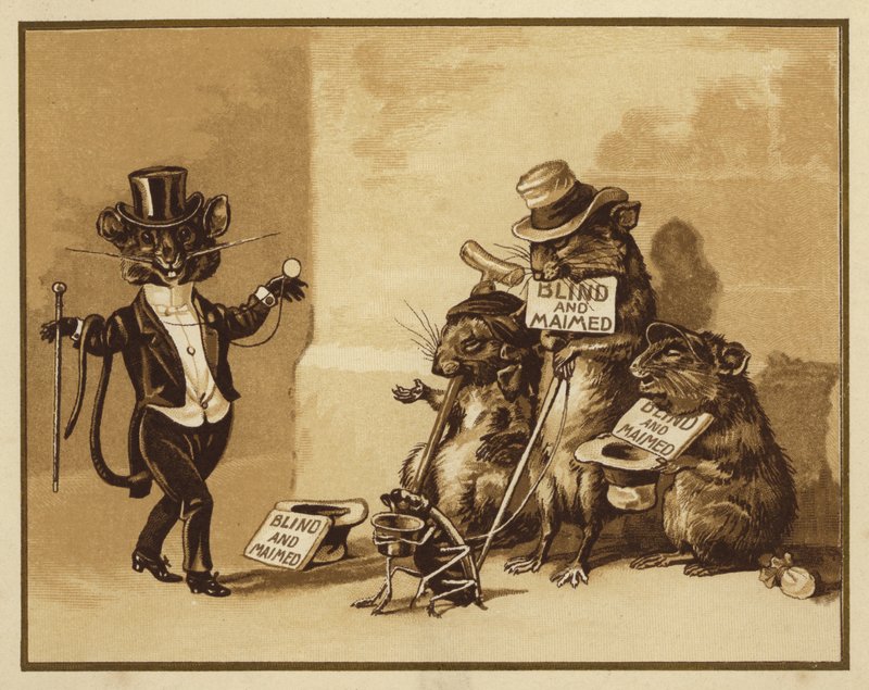 Üç Kör Fare için İllüstrasyon (renkli taş) by Edmund G. Caldwell