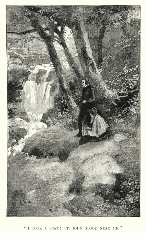 Charlotte Bronte tarafından Jane Eyre için illüstrasyon (gravür) by Edmund Henry Garrett