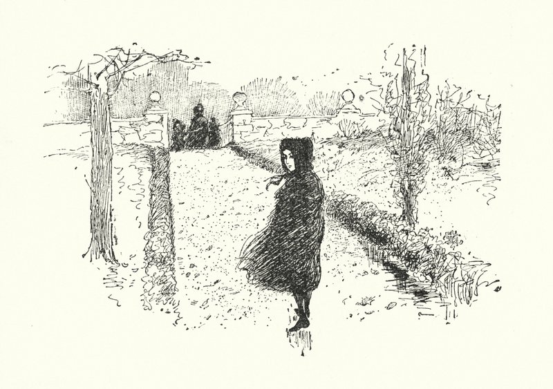 Charlotte Bronte (lito) tarafından Jane Eyre için illüstrasyon by Edmund Henry Garrett