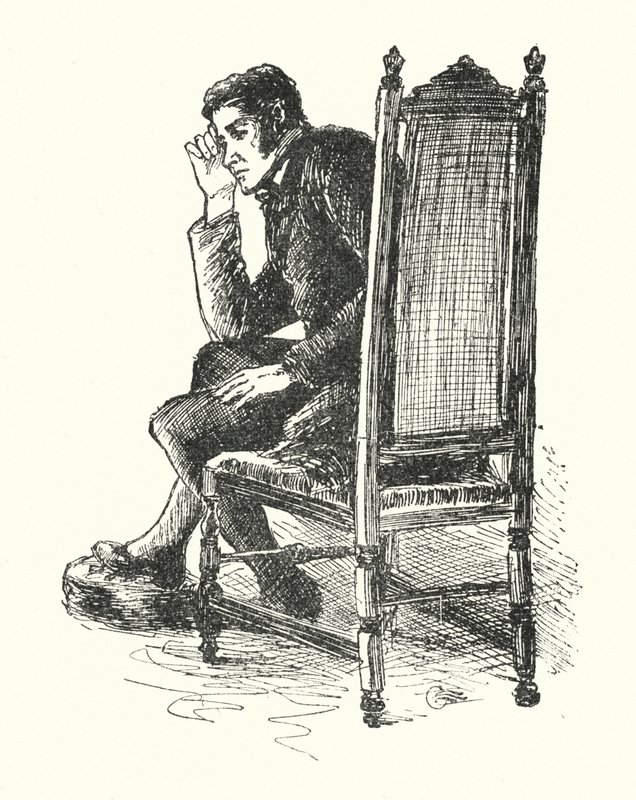 Charlotte Bronte (lito) tarafından Jane Eyre için illüstrasyon by Edmund Henry Garrett