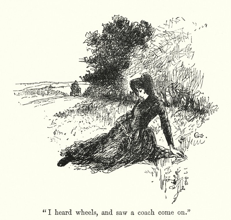 Charlotte Bronte (lito) tarafından Jane Eyre için illüstrasyon by Edmund Henry Garrett